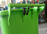 سطل های زباله پلاستیکی Red / Green، 240 لیتر سطل زباله Wheelie برای کاغذ بازیافت