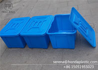 جعبه های ذخیره سازی پلاستیکی جعبه ای C614l با مخزن / پوشش 670 * 490 * 390 میلی متر