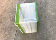 سبز 600*400*360 میلی متر جعبه پلاستیکی تاشو قابل جمع و جور برای ذخیره سازی