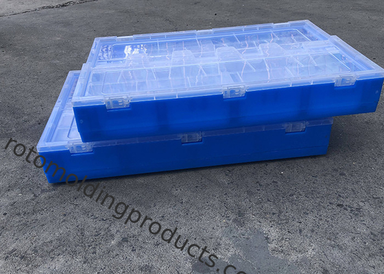 جعبه های جابجایی قابل جمع و جور HDPE جعبه های جمع و جور قابل جمع و جور با پوشش های متصل برای پارچه های نساجی