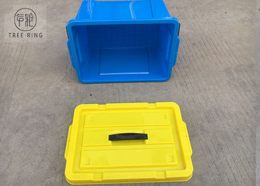 مستطیلی Nesting Virgin PP جعبه ذخیره سازی پلاستیکی 50L با لایه یاب 40 * 29 * 24 سانتی متر