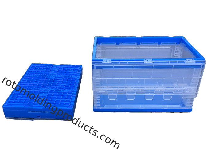 جعبه های جابجایی قابل جمع و جور HDPE جعبه های جمع و جور قابل جمع و جور با پوشش های متصل برای پارچه های نساجی