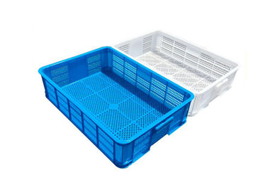 جعبه پلاستیکی سوراخ دار HDPE جعبه پلاستیکی قابل انعطاف برای نان و ماهی 600 * 420 * 145