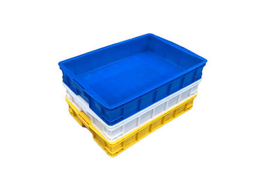 جعبه گردش پلاستیک بزرگ انباشته با درب از نان ذخیره شده اندازه L745 * W560 * H230
